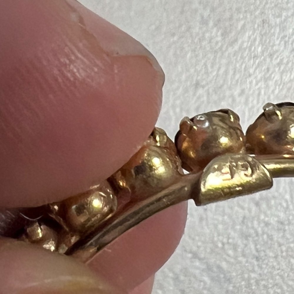 Vintage Winard 12 k gold filled brooch with garnet - Picture 3 of 6